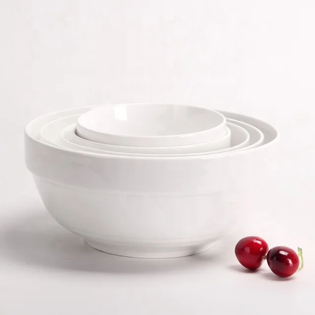 Simple Style Ceramic Soup Bowl Round Noodle Bowl Porcelain Bowl