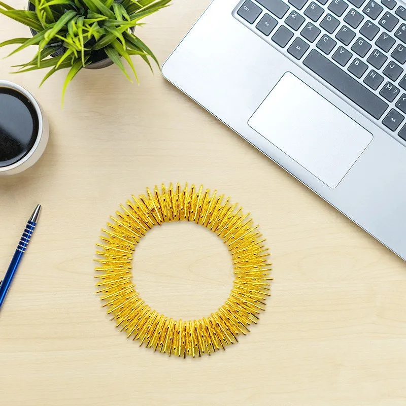 FW82 Trending Acupressure Rings and Bracelets Massage Spiky Sensory Finger Rings for Finger and Hand Wrist Massage Pain Relief