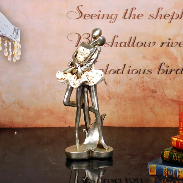 Handicraft Decorative Sculpture Ballet Dancer Girl Resin Figurine Statues Ballerina Artware