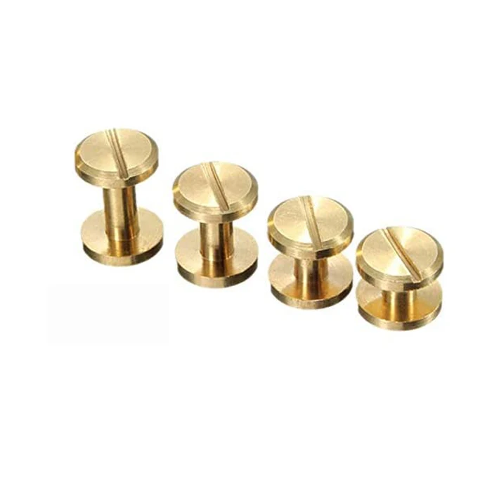 Hot Sale M4 M5 Steel Brass Flat Slotted Binding Book Leather Handbag Belt Chicago Screws