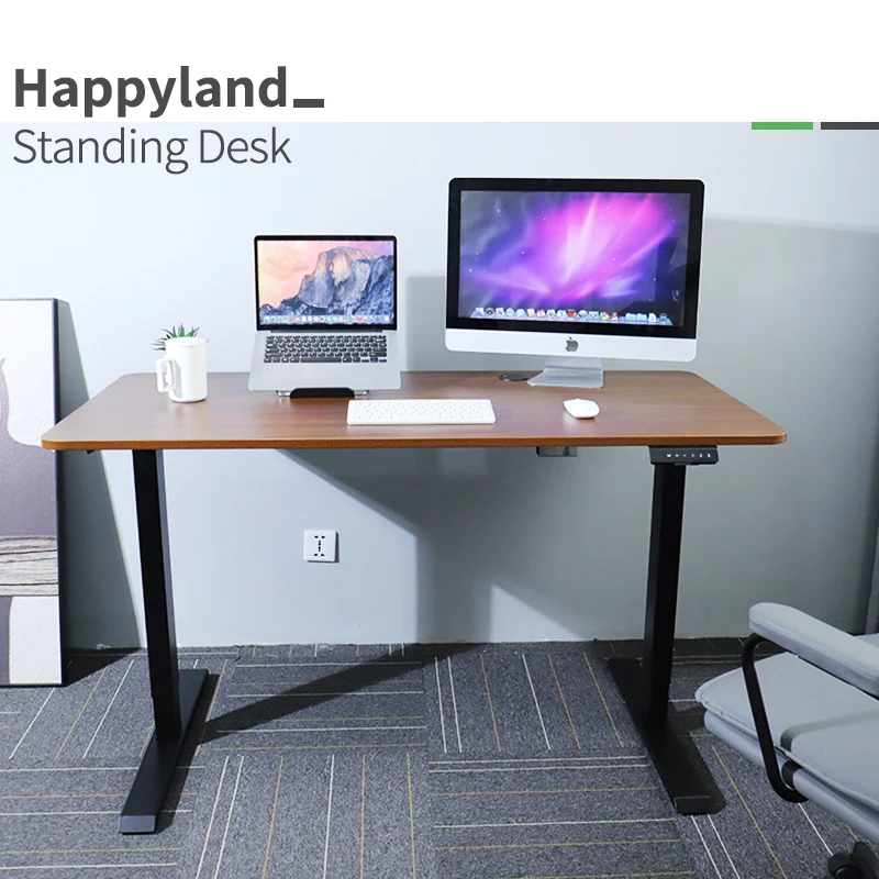 Electric Adjustable Height Sit Stand Desk Lift Office Table Height Adjustable Standing Computer Desk Frame for Home Office Work