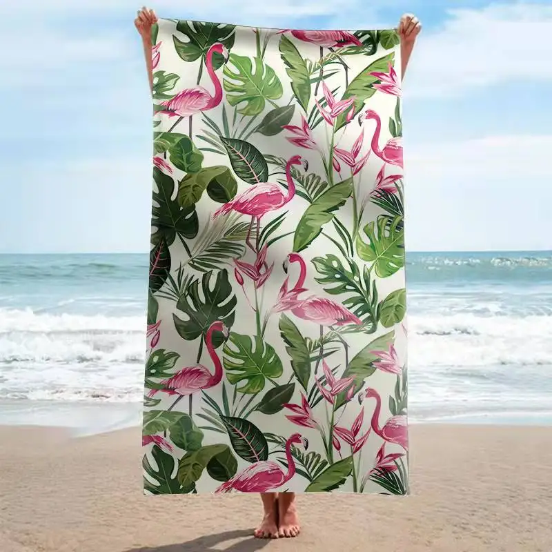 Large Size New Style Rectangular Quick-Drying Custom Rectangular Reactive Printed microfiber Dollar Money Beach Towels