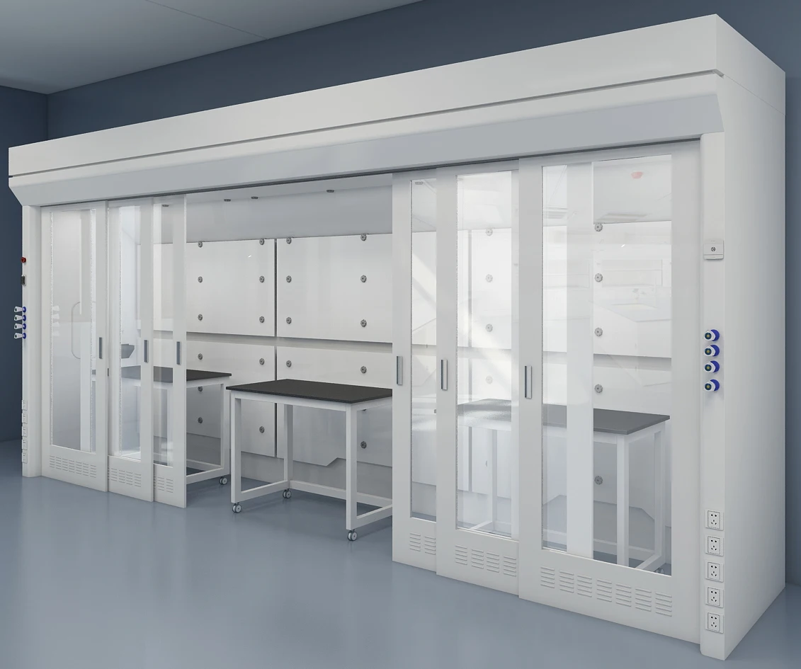 Acid resistant material walk in chemical fume hood  cupboard  lab equipment for schools