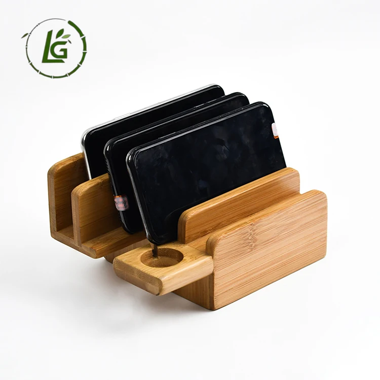 Legend ODM/OEM Classic Style charging station universal charger docking station bamboo charging station for multiple devices