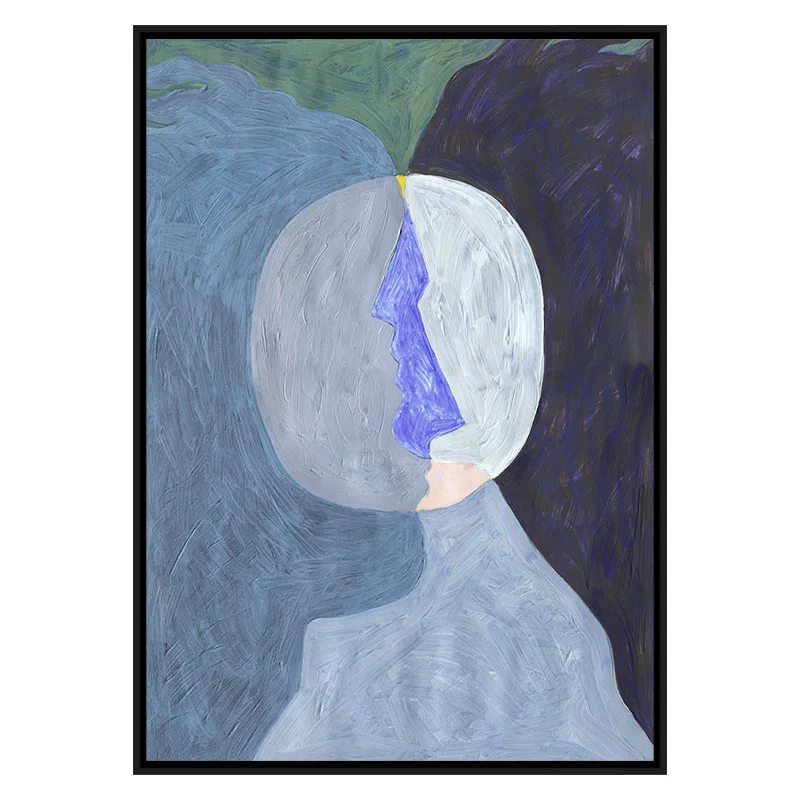 Oil Handpainting Abstract Man Woman Looking Paint 3D Effect Canvas Art for Home Wall Decoration