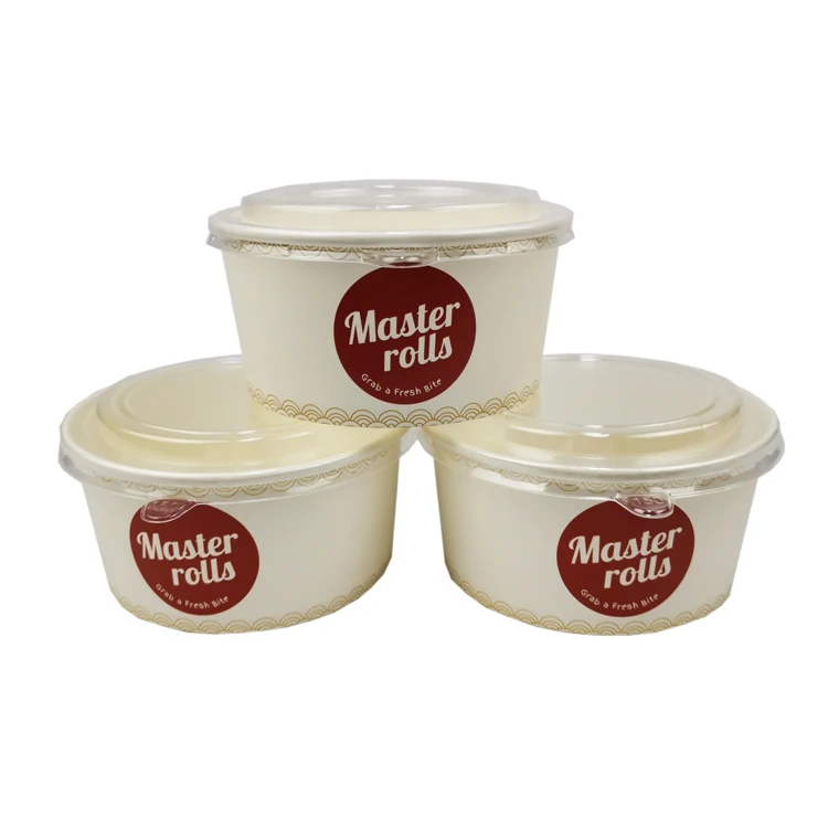 Factory low price personalized white takeaway hot food paper salad
