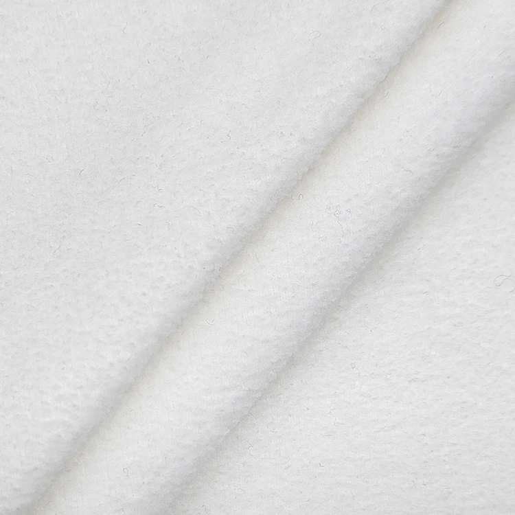 Customized Colors Thick Double Fleece Fabric, 200GSM Solid Polyester Material Tech Polartec Fleece Fabric For Clothes/