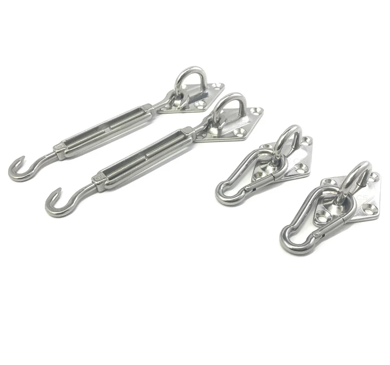 304 Stainless Steel Sun Shade Sail Hardware Fixing Kit For UV Block Fabric Patio Patio Shade Sail