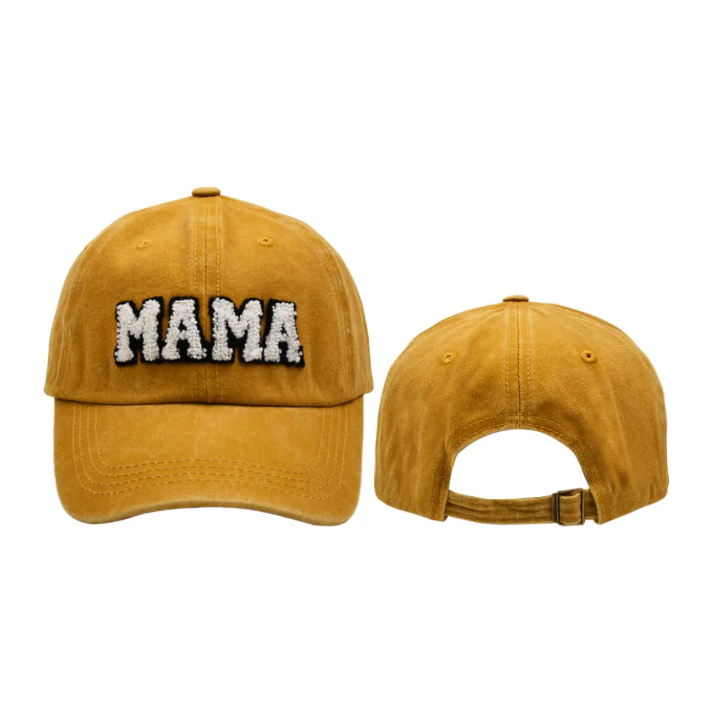 New Arrival Adjustable Washed Cotton Embroidered MAMA Dad Hat Sports Hats for Women