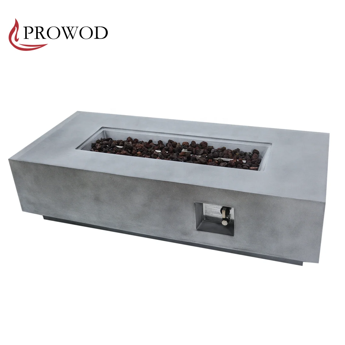 Modern Style MGO Rectangle Natural Gas Fire Table with Stainless Steel Burner