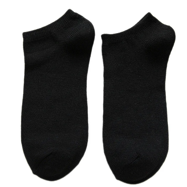Fiona RTS Wholesale Adult Unisex Knitted Cheap Black White 100% Polyester No Show Ladies Ankle Women Boat Summer Sneaker Socks
