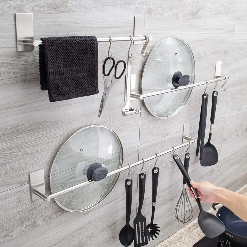 S Hooks Stainless Steel S Shaped Hooks for Hanging Mixed Size Heavy Duty Multifunctional S Hanger Hooks for Kitchen, Bedroom, Ba