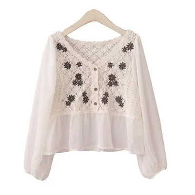 Guangzhou Auyan Ins Fashion Chiffon Shirt Long Sleeve Blouse Ol Fashion Shirt
