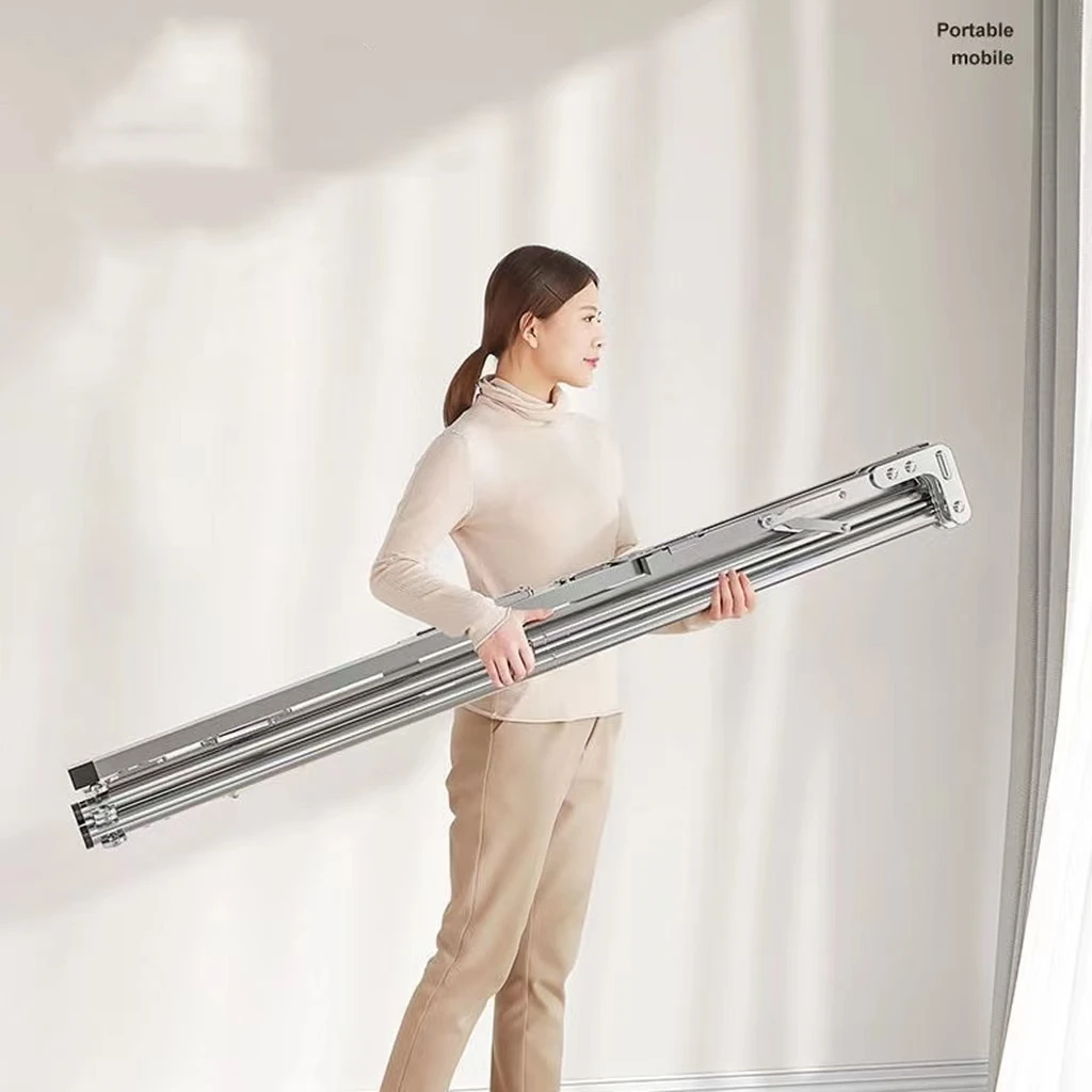 Double pole X Type Outdoor Folding Clothes Drying Rack Hanger Indoor steel clothes bedroom display rack
