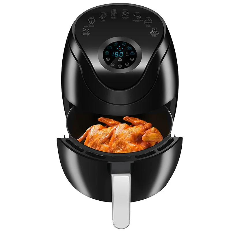 6L 8L Mini Rack Crest Air Fryer Cooking Baking and Grilling as Seen as Silver Electric LED Digital Color Box + Carton Box 10PCS