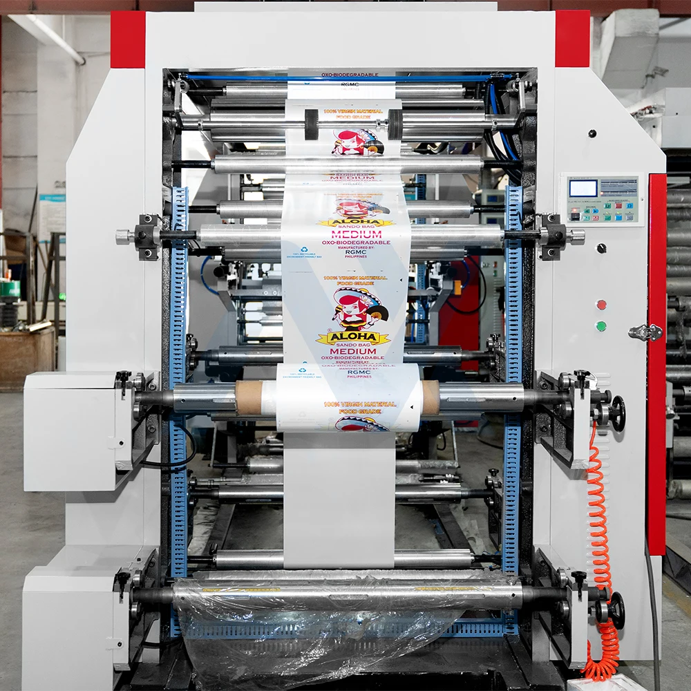 Full automatic pvc film flexo printing machine for 4 Color Printing Custom Label Production for Snack packaging