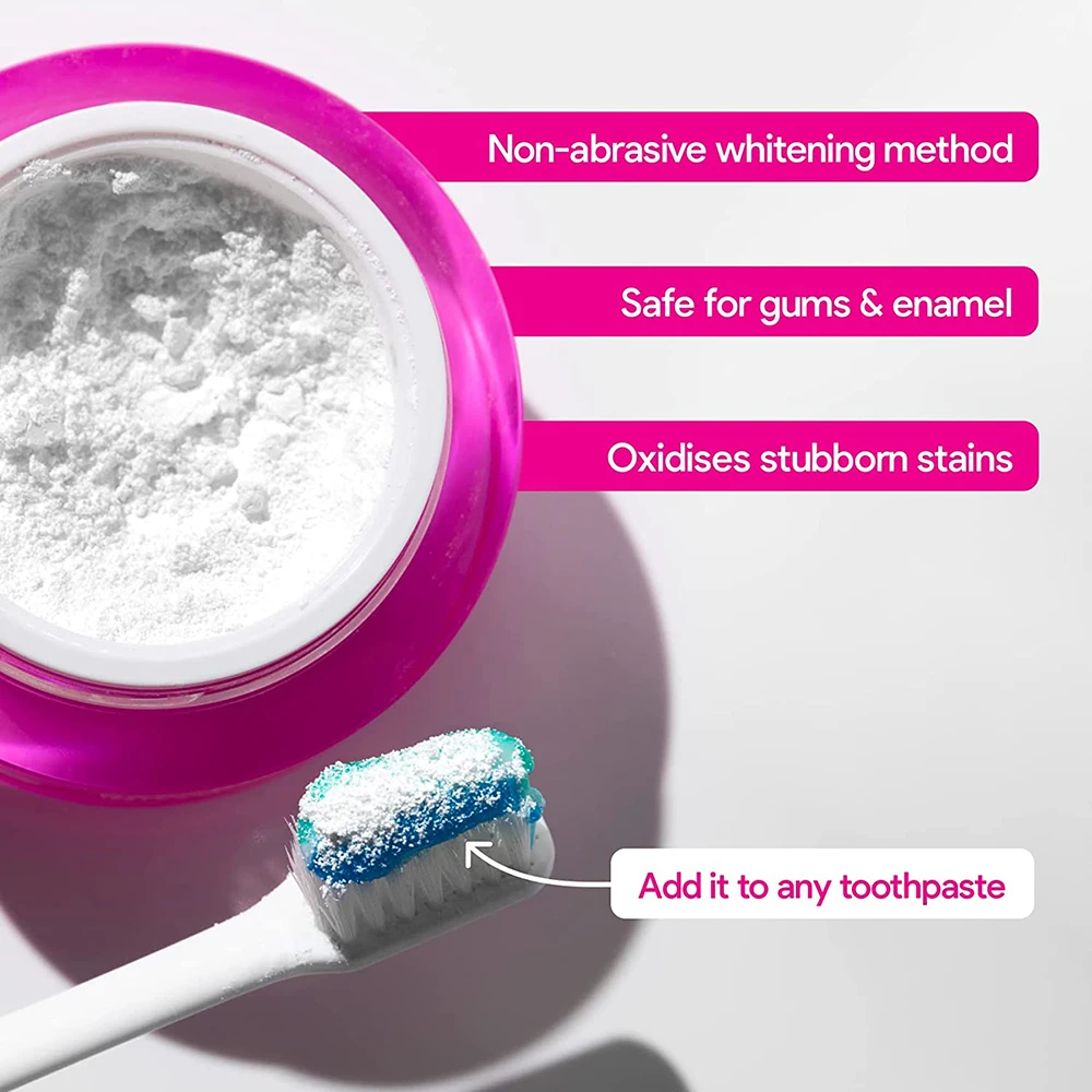 New Arrival Dental 100% Nature Upgrade Formula Mint Flavor PAP+ White Teeth Whitening Powder Private Label