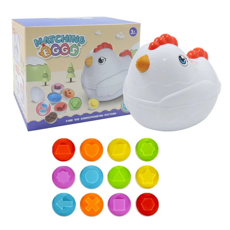 Drag Chicken Egg Puzzle Game Baby Toys Baby Educational Toy Color Recognize Shape Match Nuts Bolts Screw Training Toy Toddler Gi