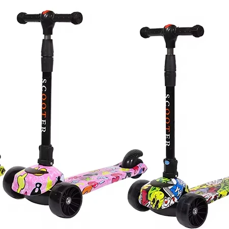 Kick Scooters for Kids Ages 3-5 Adjustable Height Foldable Scooter Light Wheels Outdoor Activities for Boys/Girls
