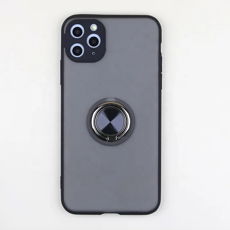 
Custom Size Transparent Magnetic Rotating Ring Grip Case For iPhone 11 Pro 