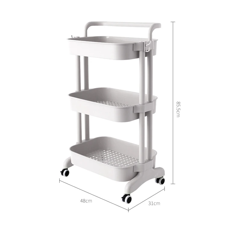 
Factory Wholesale High Quality Multi-tiers Storage Utility Shelf Organizer Shelves Rolling Trolley Cart 