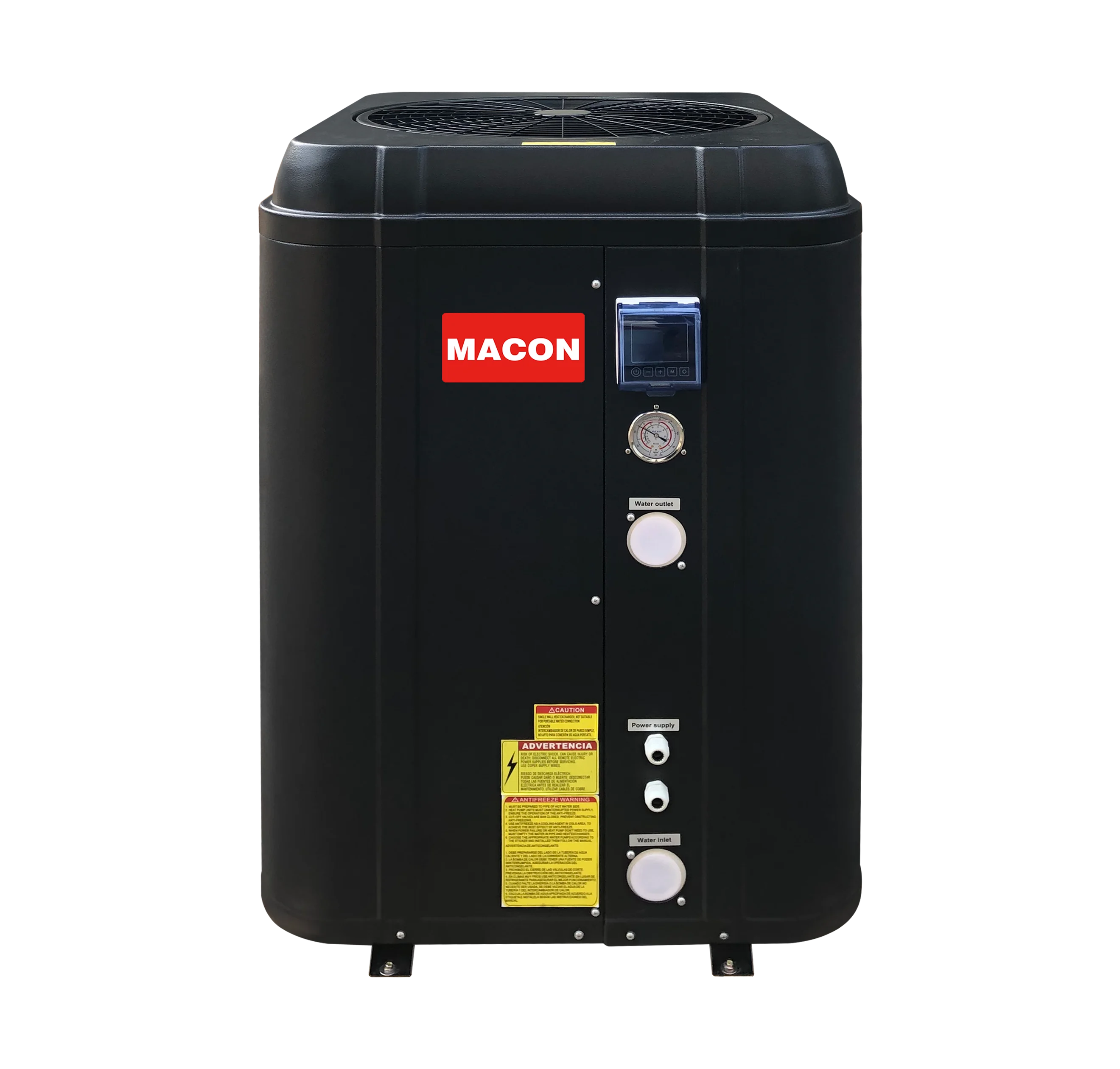 81069 BTU air to water vertical plastic case pool heat pump pool heater