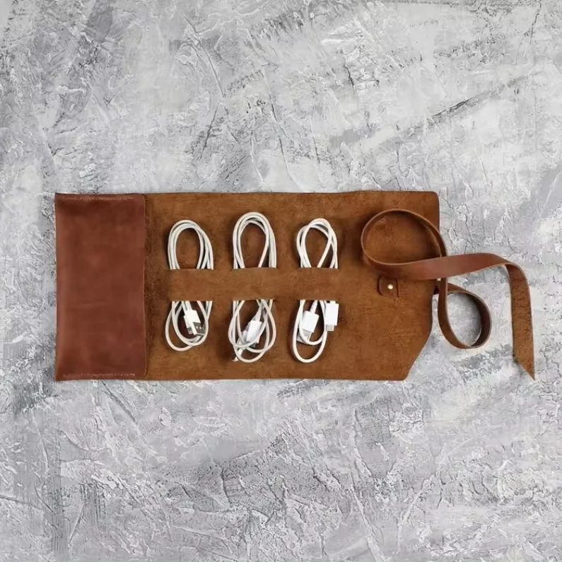 High quality Custom Logo Usb Data Cable New Hot Sale Electronics Accessories Cable Organizer Data Cable Storage Bag