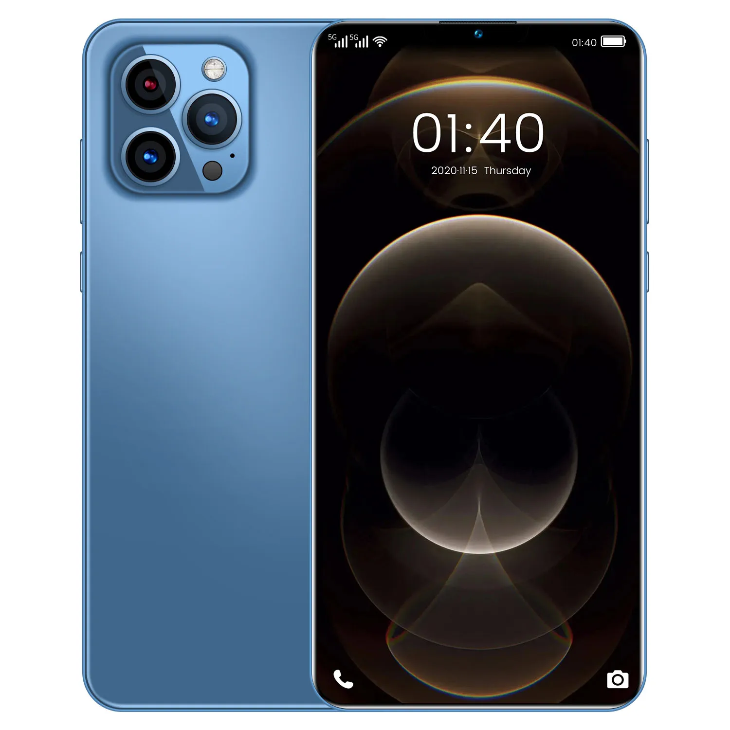  Мобильный телефон Phone12 Pro Max 512 ГБ распознавание лица разблокировка по отпечатку пальца сотовый с поддержкой двух карт смартфон двойным режимом