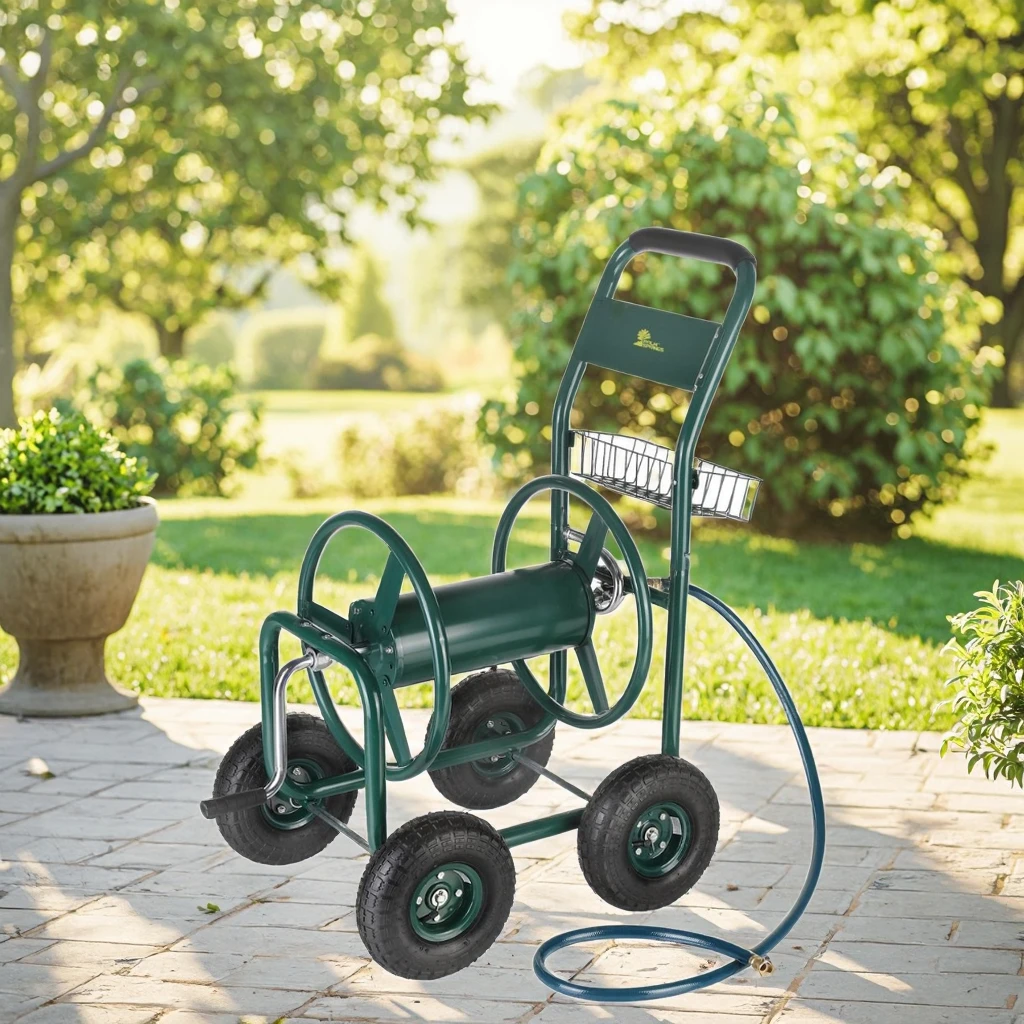 GT1850 высокопрочная 4-колесная катушка для садовой воды