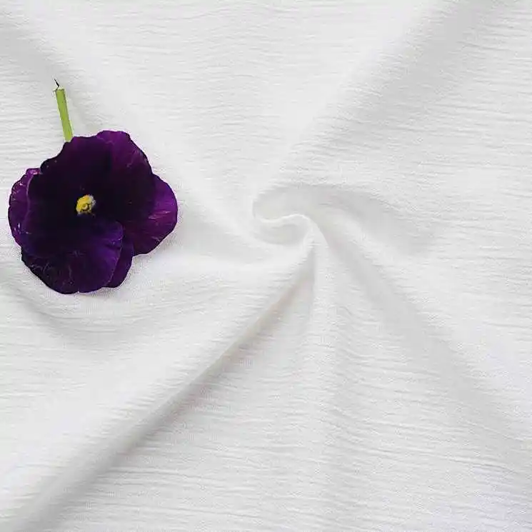 Vietnam hot Sell 30*24 rayon pfp definition ready to dye white crepe fabric for towel