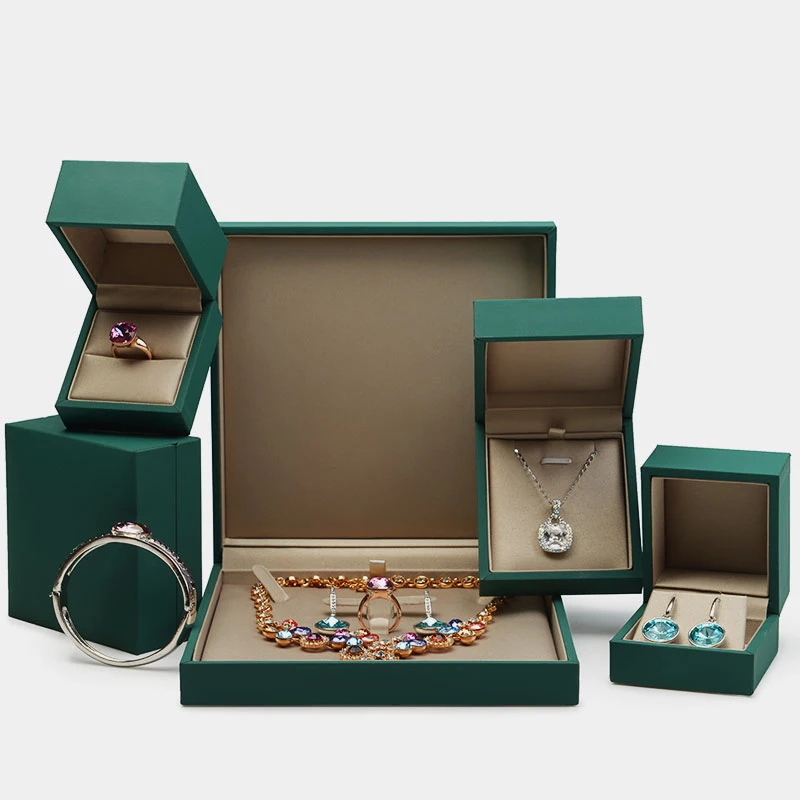 High grade malachite green jewelry packing box small delicate ring necklace jewelry gift box light luxury jewelry box