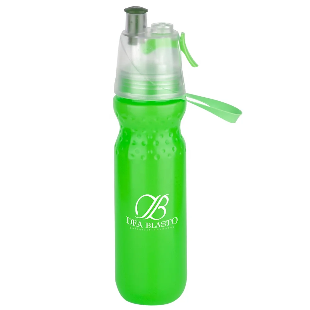 750ML Gym Misting Cool Water Bottles Eco Friendly Custom Durable Plastic Mist Spray Drinking Bottles