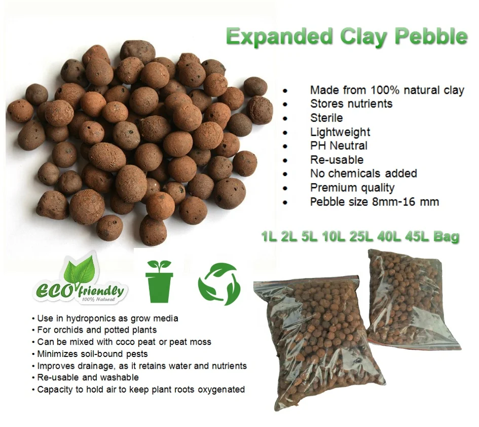 Premium Hydroponic Expanded Clay Pebbles for Plant Growing Medium Bulk