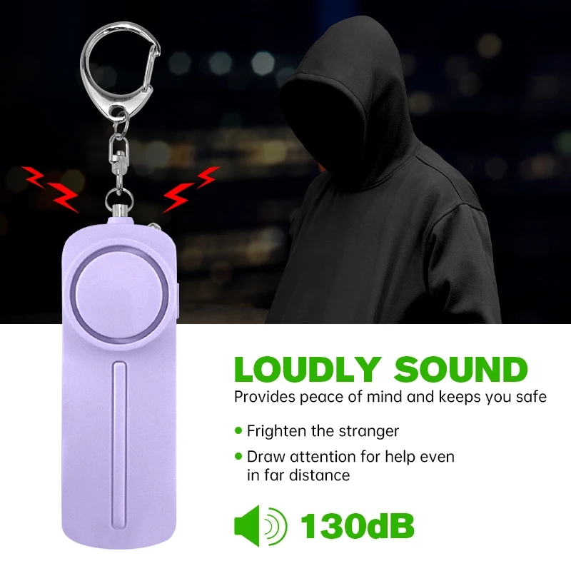 Personal SOS Alarm Custom Personal Panic Button Alarm System Bulk Alarm Whistle Self Defense Keychain