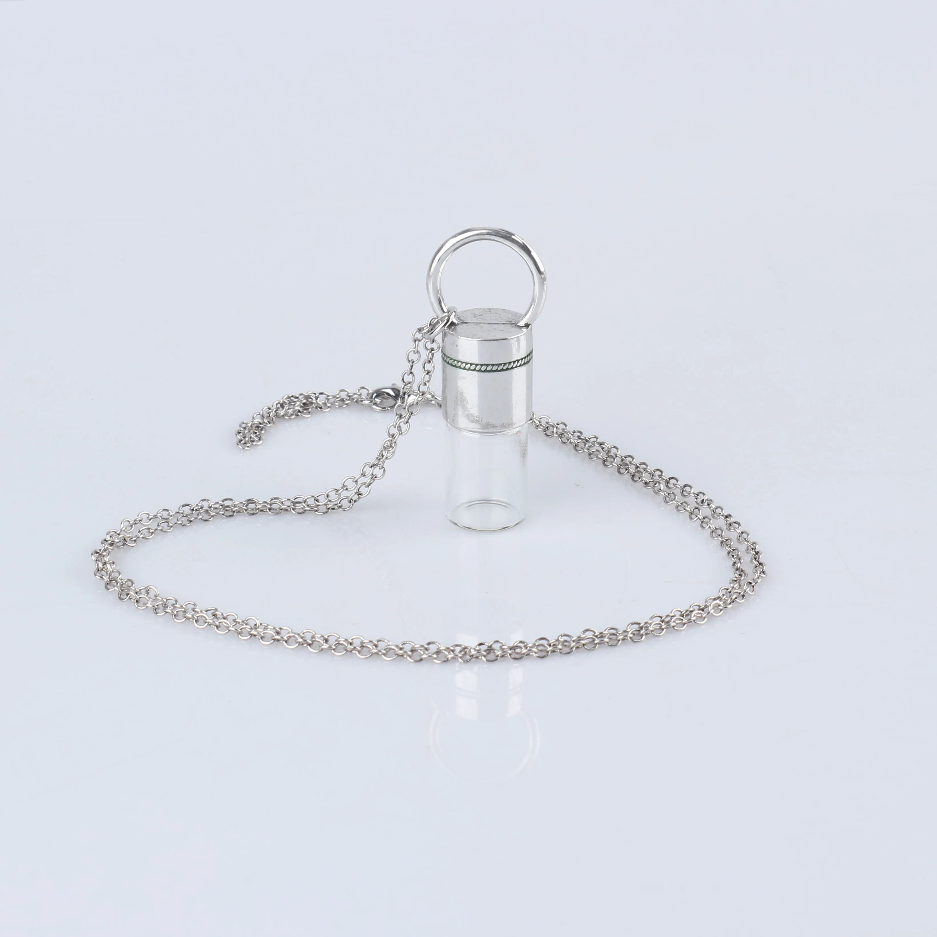 Rose Quartz Raw Crystals Crystal Gemstone Pendant Chain Mini Bottle Perfume Necklace