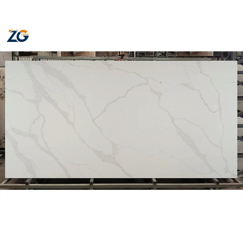 ZGSTONE OEM/ODM Luxury Quartz Stone Vanity Counter Top Marble Tile Artificial Quartz Stone Slabs Polished Surface Table Top