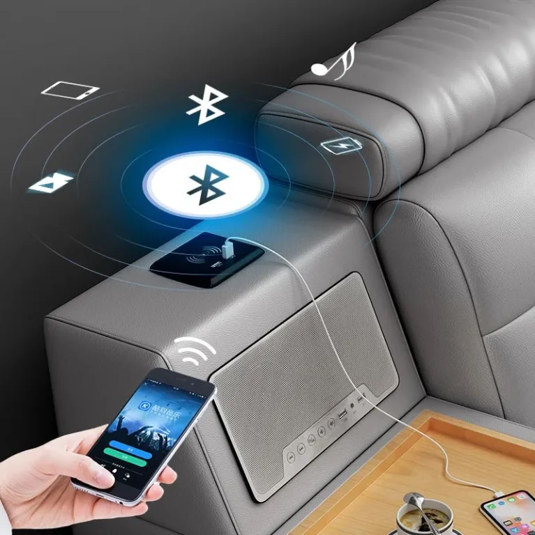 multifunction bed massage with projector smart beds bedroom furniture tatami smart up-holstered beds