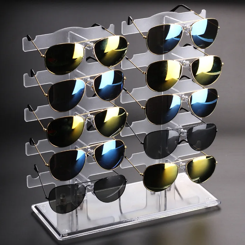 10 pairs eyewear floor standing display acrylic retail sunglasses display rack stand