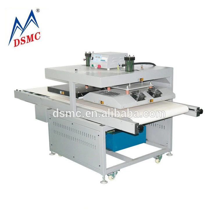 60x80cm Flow-line Conveyor belt shoes hydraulic heat press machine for sale
