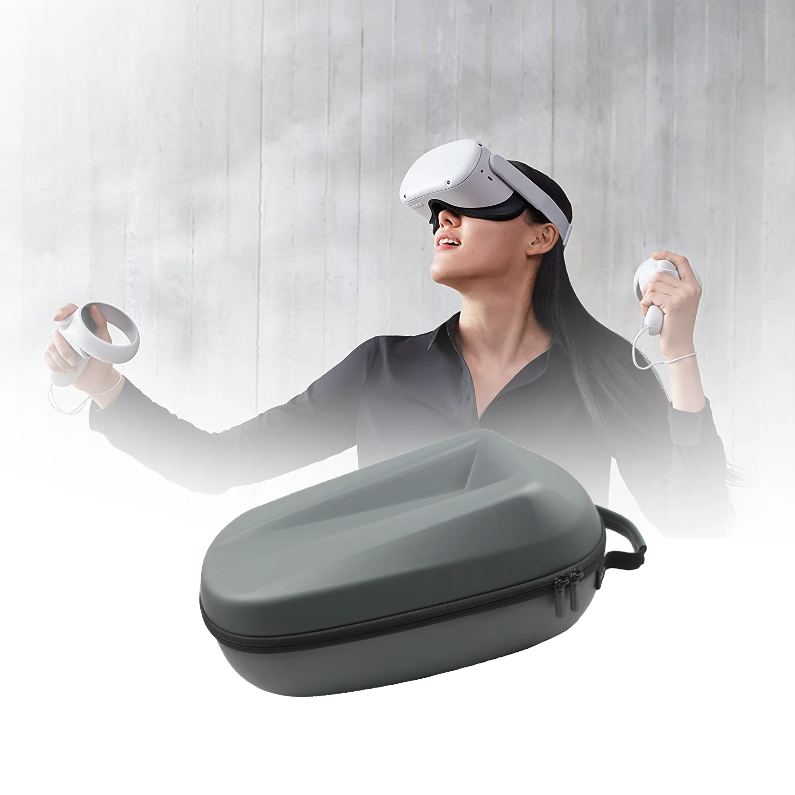 travel zipper case 3D EVA VR case for Oculus Quest 2 VR Gaming Headset Controllers Accessories
