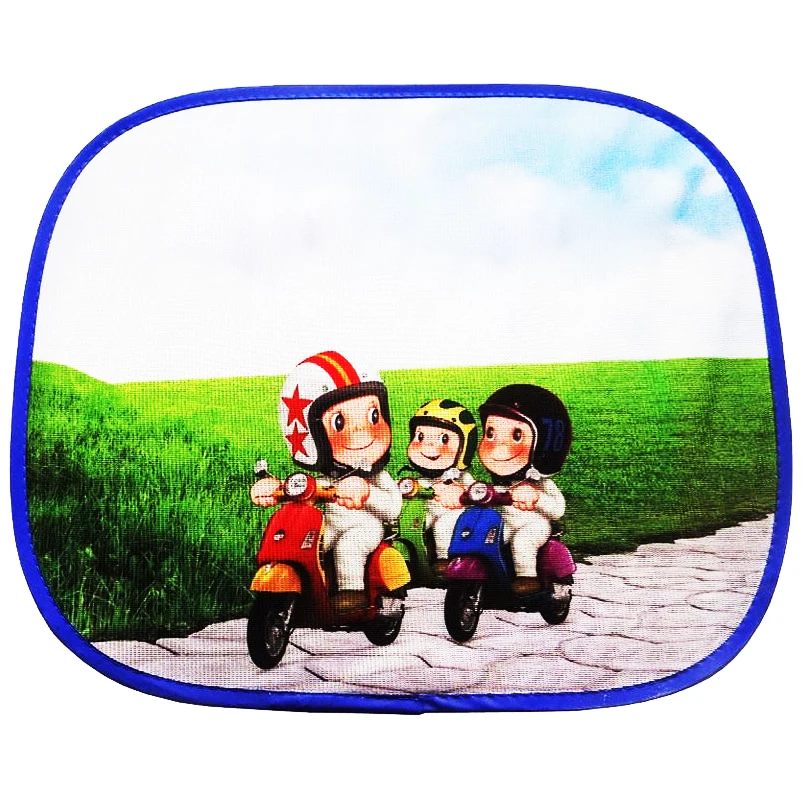 promotional custom printed cartoon anime UV Protection Car sunshades side window car sunshade with logo