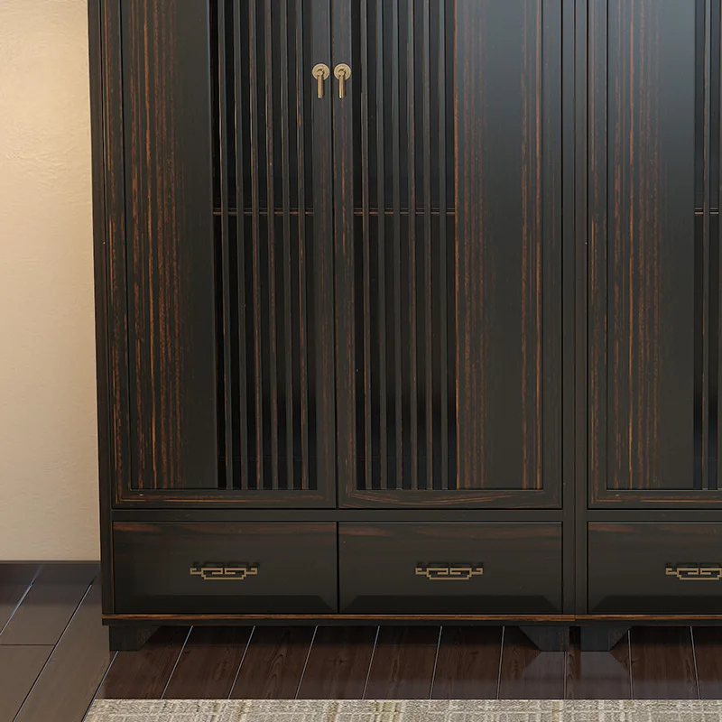 I439 China manufacturer directly sell classical style four doors wardrobe bedroom furniture solid wood wardrobe
