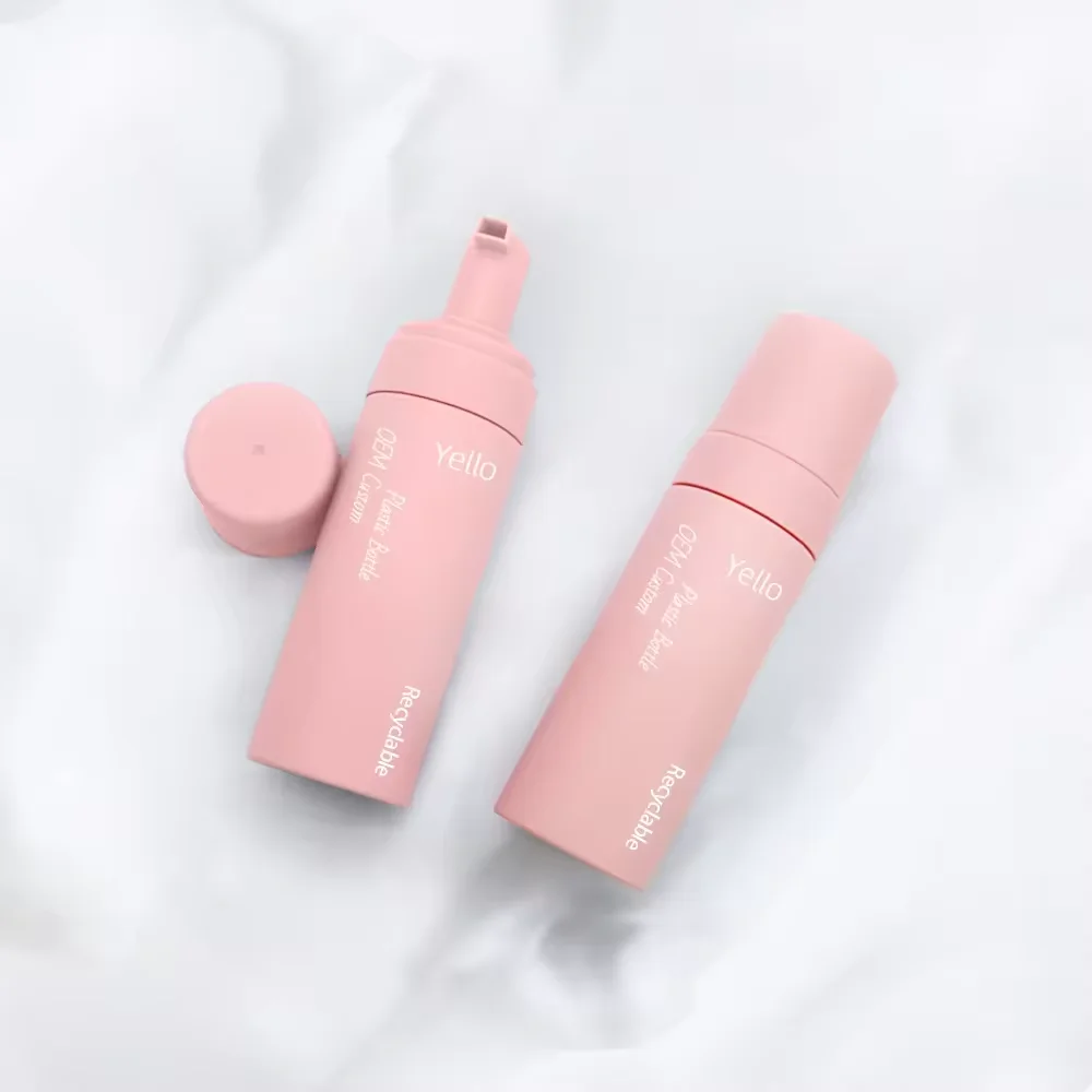 Factory Spot 150Ml Matte Pink Washing Packaging Facial Cleansers Foaming Pump Bottle Ready to Ship
