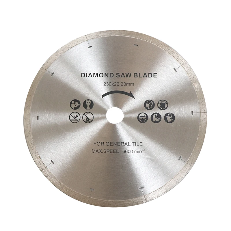 Ultra thin diamond continuous rim saw blade for cutting of stone and marble