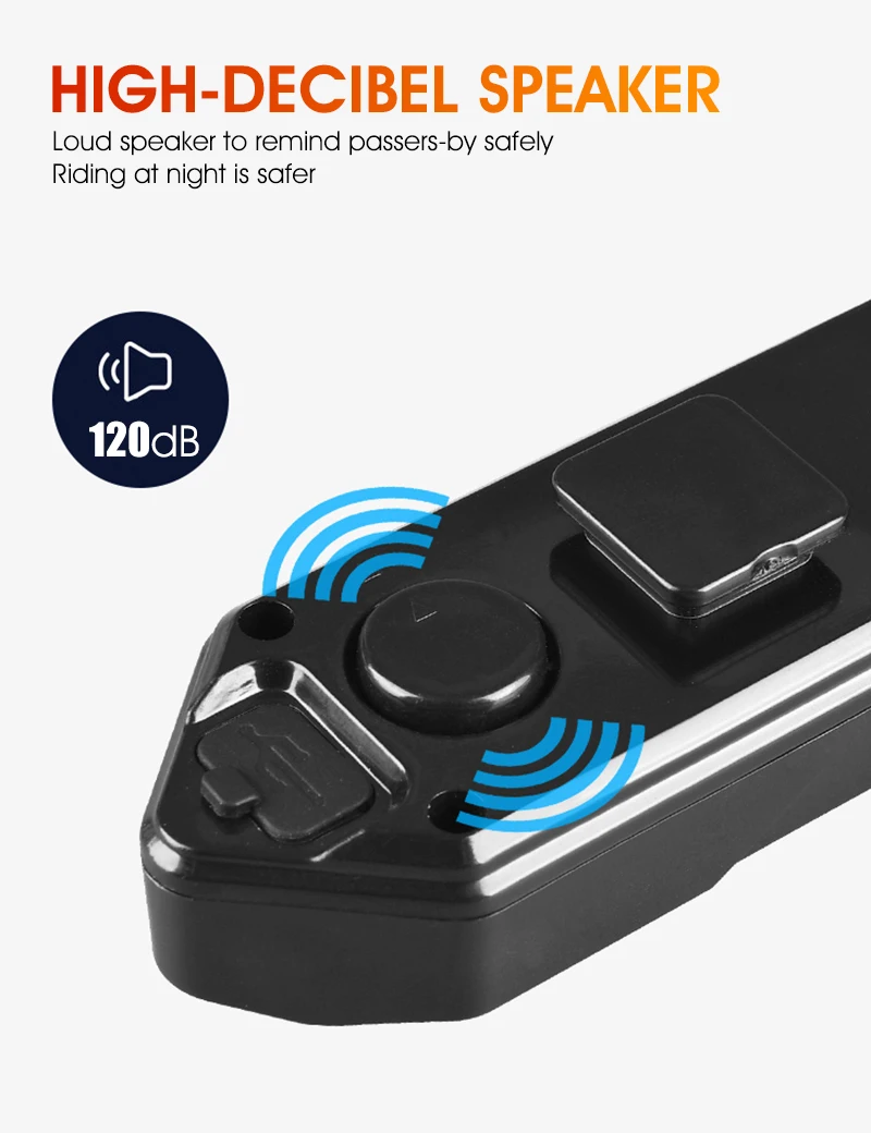 
Remote Control Direction Indicator LED Rear Light With Horn New USB Lamp Cycling Taillight Bike Bicycle Turn Signal Light 