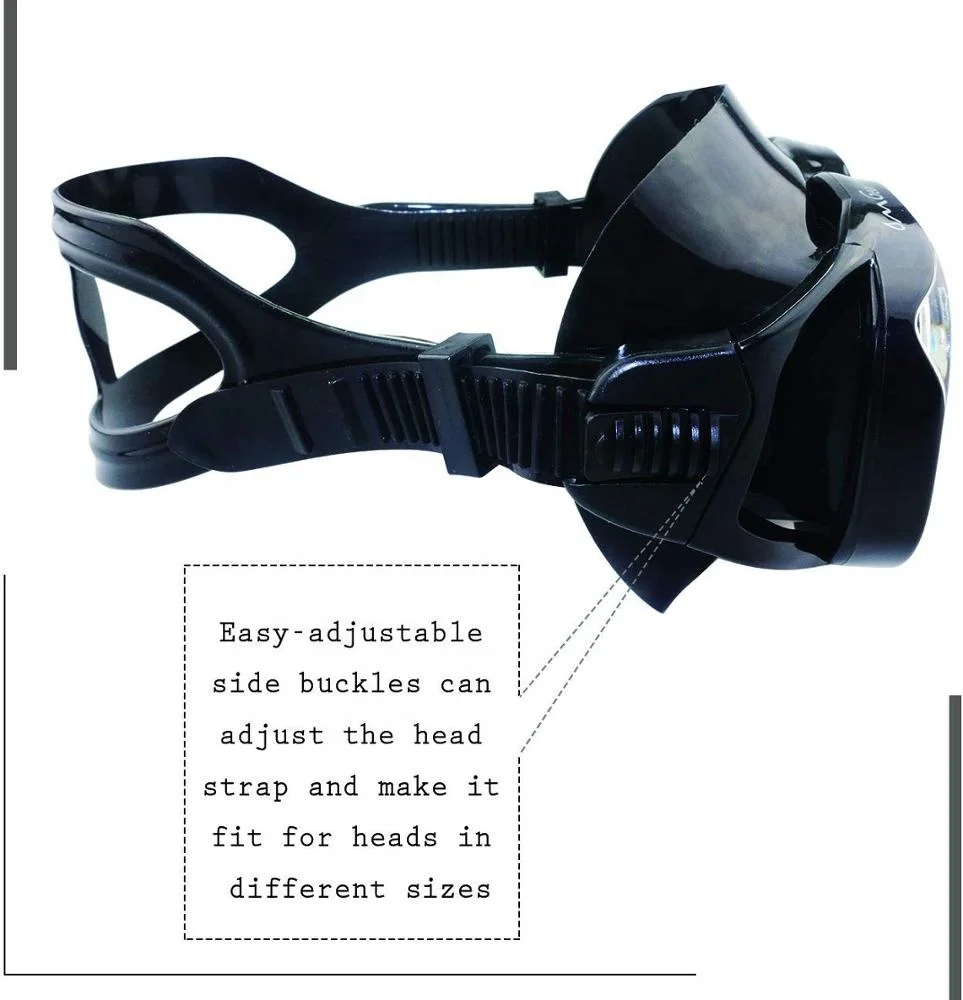 2019 top quality tempered glass lens silicone swimming scuba diving goggles snorkeling gear snorkel mask