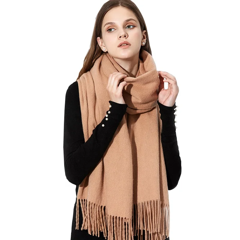 Fashion design plain 100% pashmina shawl wool shawl