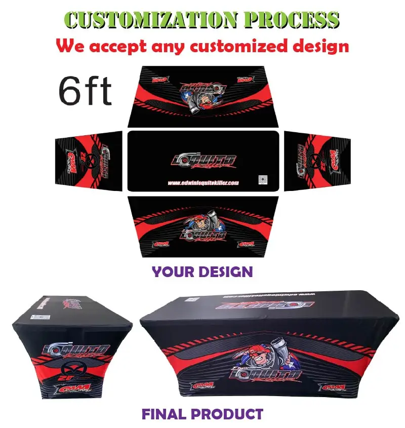 Custom Logo Spandex Fitted Table Cloth
