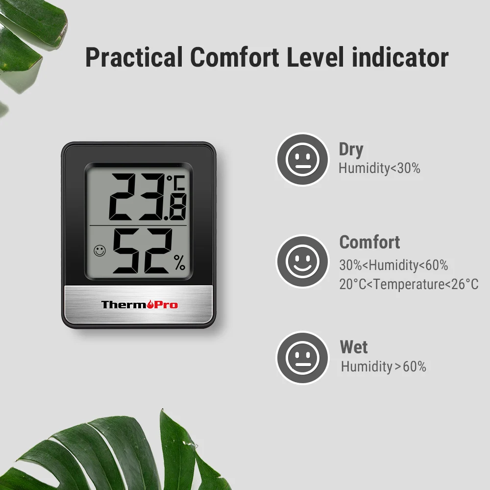 
Newest Mini Thermopro TP49 Indoor Humidity Hygrometer Weather Station 