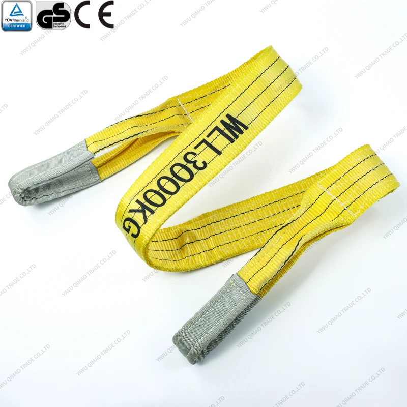 Safety Factor 4:1 3 Ton 1-20 Meter Lift Webbing Sling Pallet Lifting Sling Webbing With GS, CE certificate